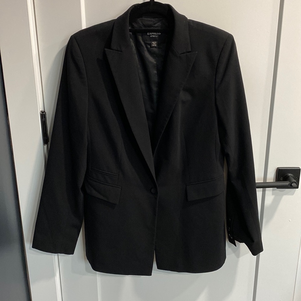 Express Stretch Black Boyfriend Style Blazer